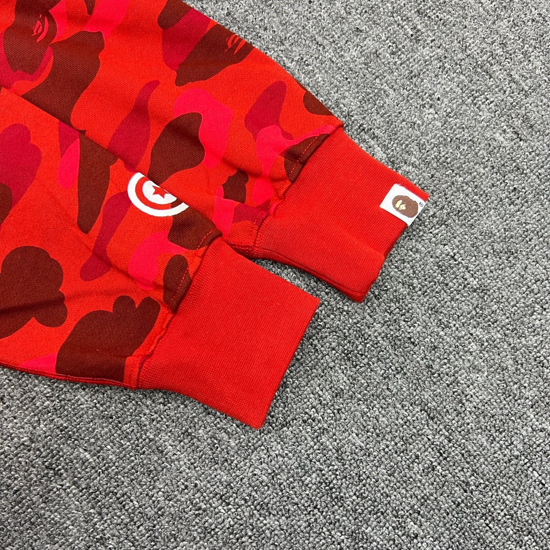 Bape hoodie red 2024122701
