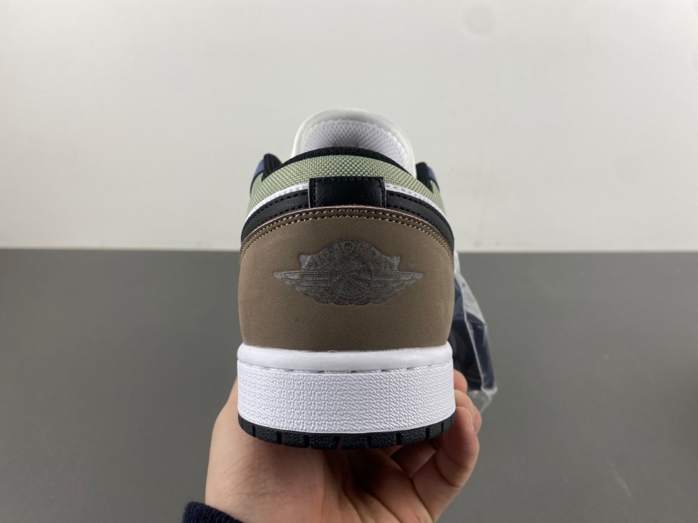 Air Jordan 1 Low “White blue black brown green” HV5973-101