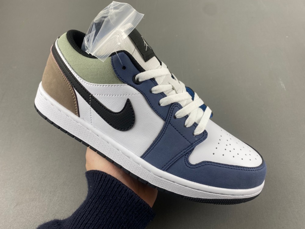 Air Jordan 1 Low “White blue black brown green” HV5973-101