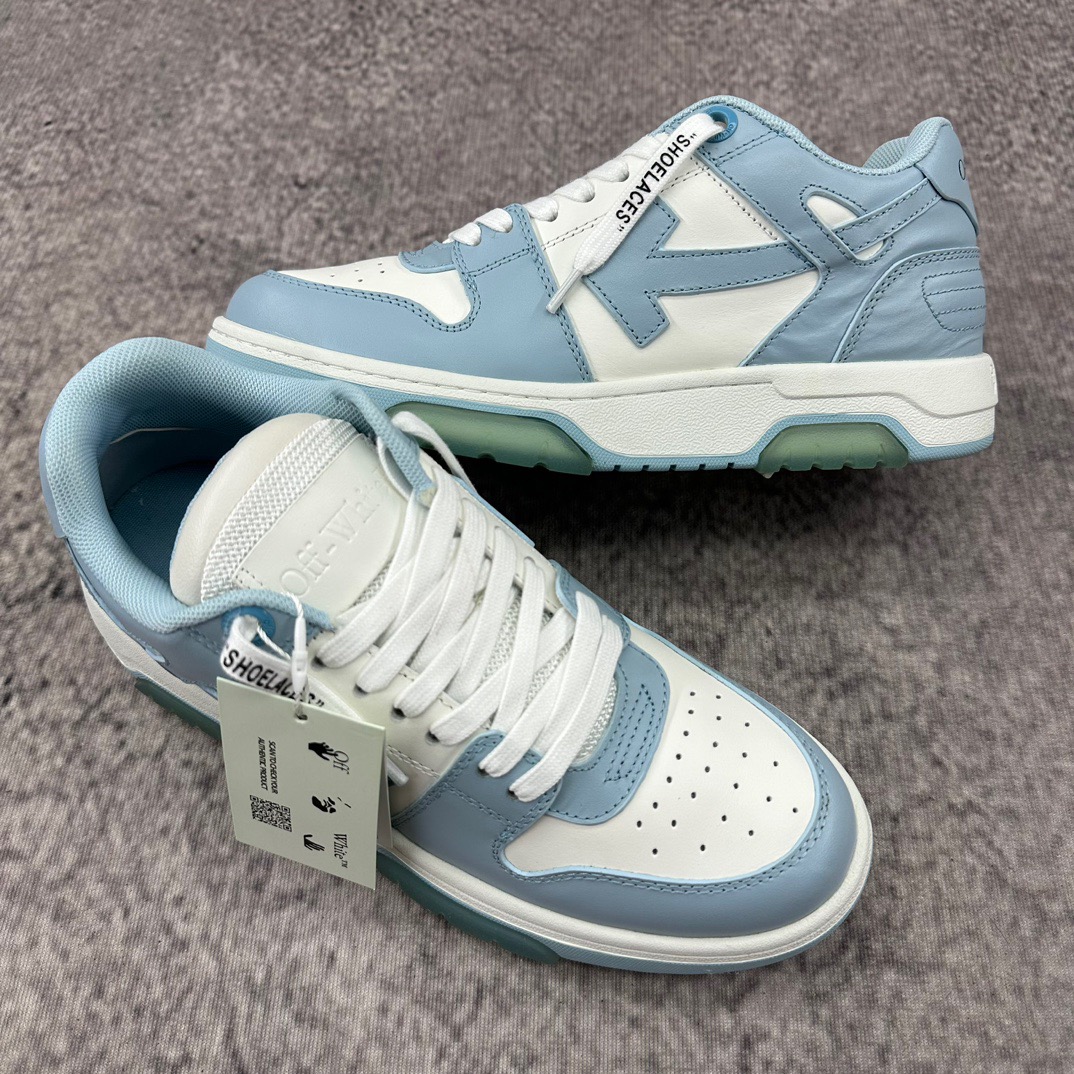 OFF-WHITE Out Of Office OOO Low Tops blue