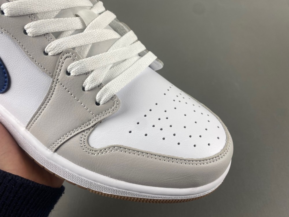 Air Jordan 1 Low White gray dark blue 553558-146