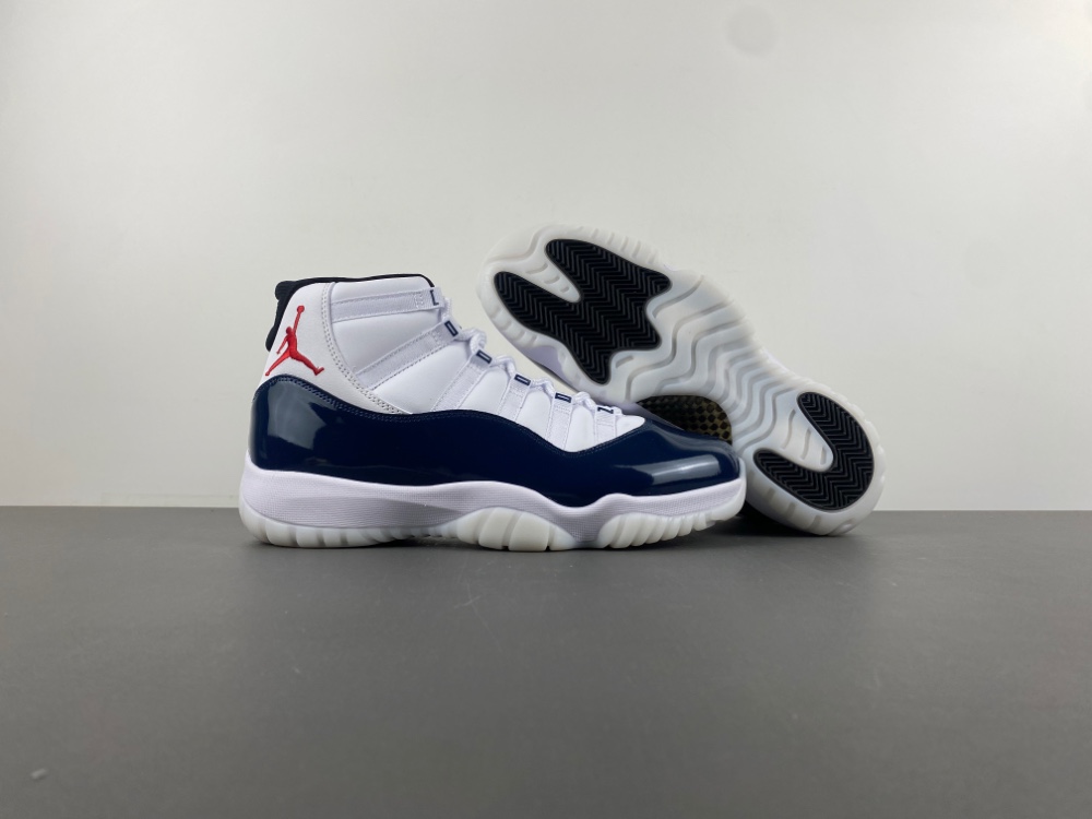 Air Jordan 11 White dark blue red LH0296-400
