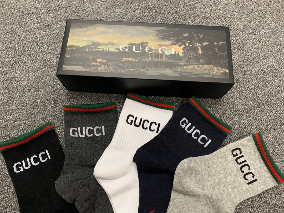 Gucci Socks 5 pieces per box 01