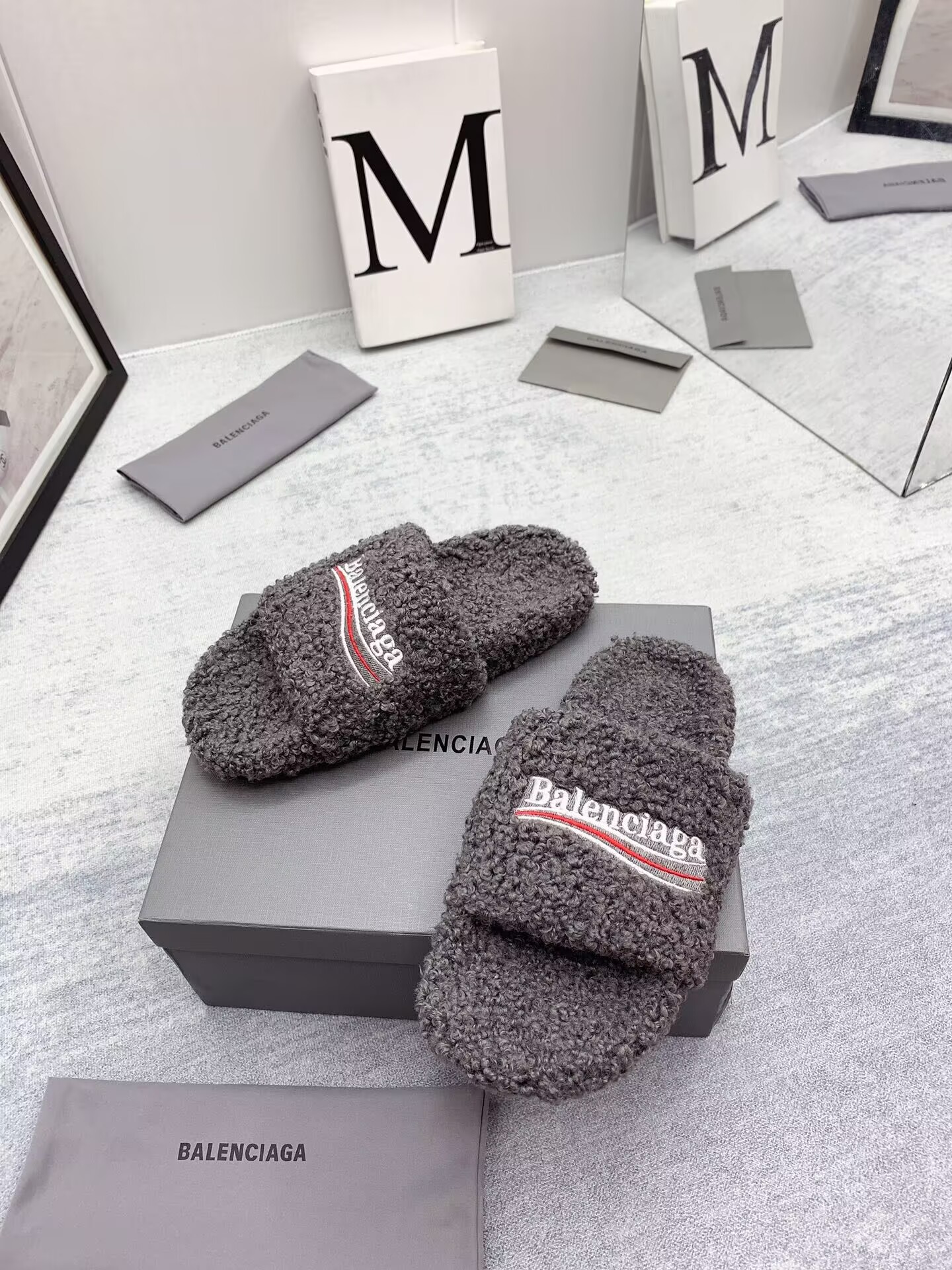 Balenciaga slides Dark Grey