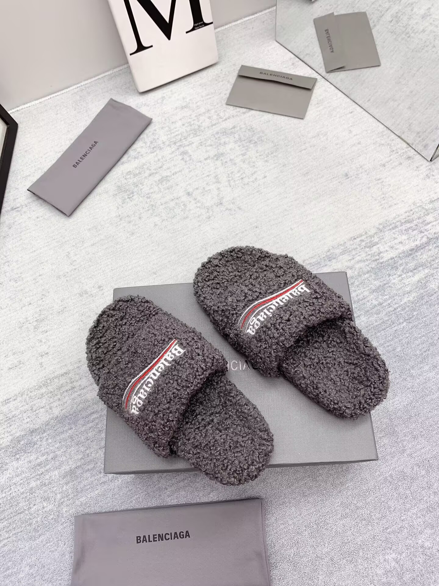 Balenciaga slides Dark Grey