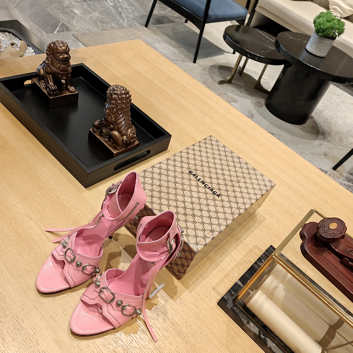 Balenciaga High heel Shoes pink