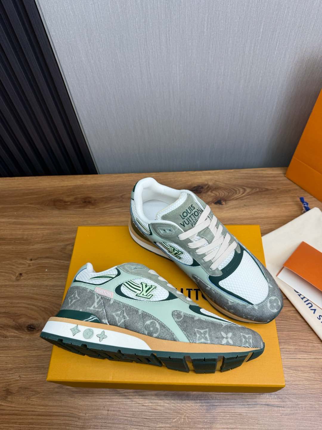 Louis Vuitton green sneakers