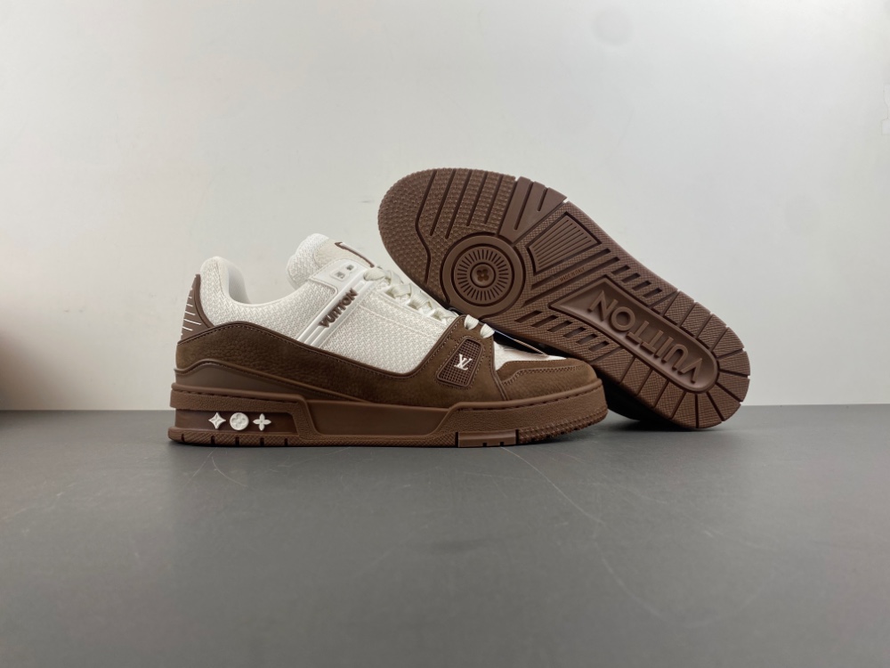 Louis Vuitton LV trainer White Brown sneaker