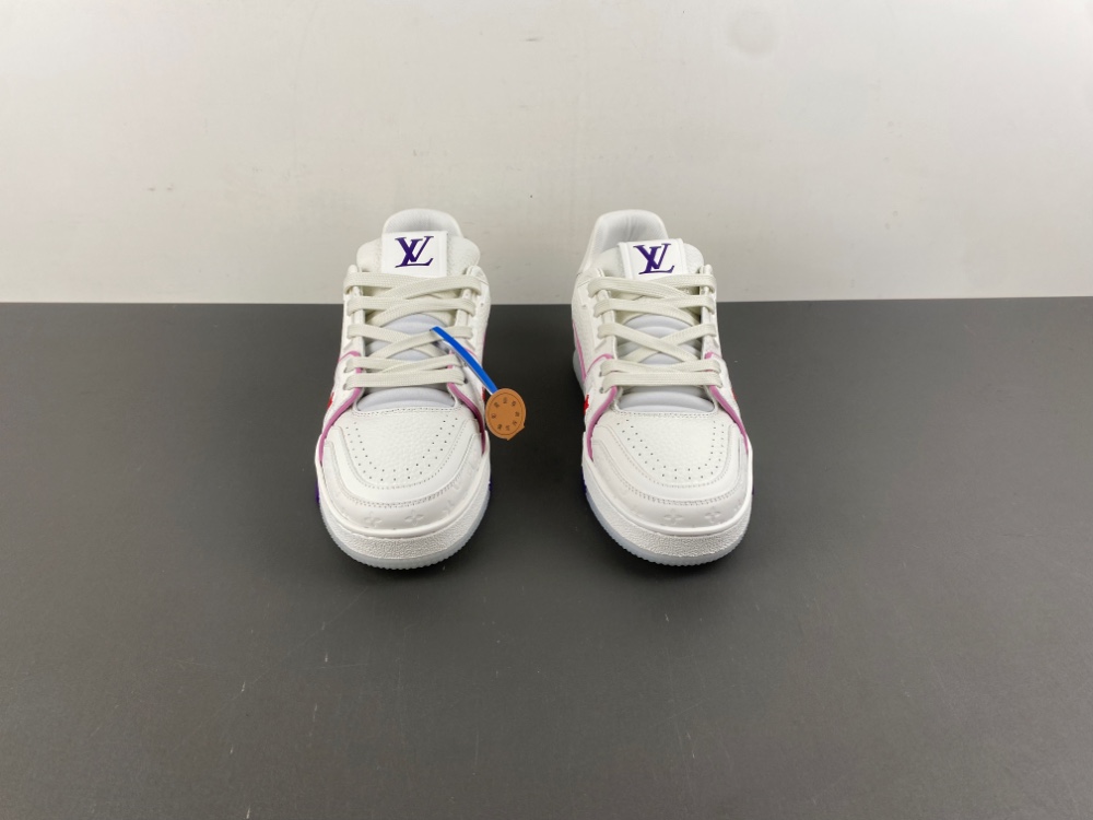 Louis Vuitton LV trainer white and pink