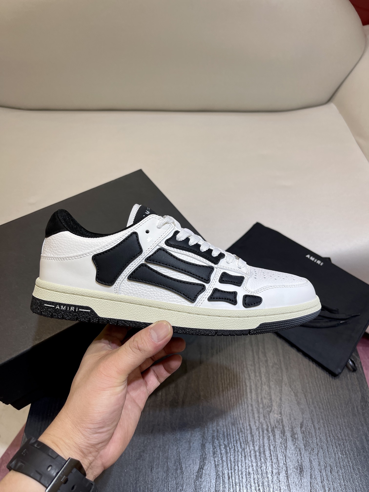 Amiri Skel Top Low White black