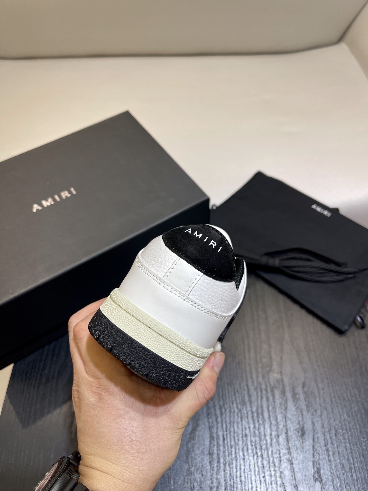 Amiri Skel Top Low White black