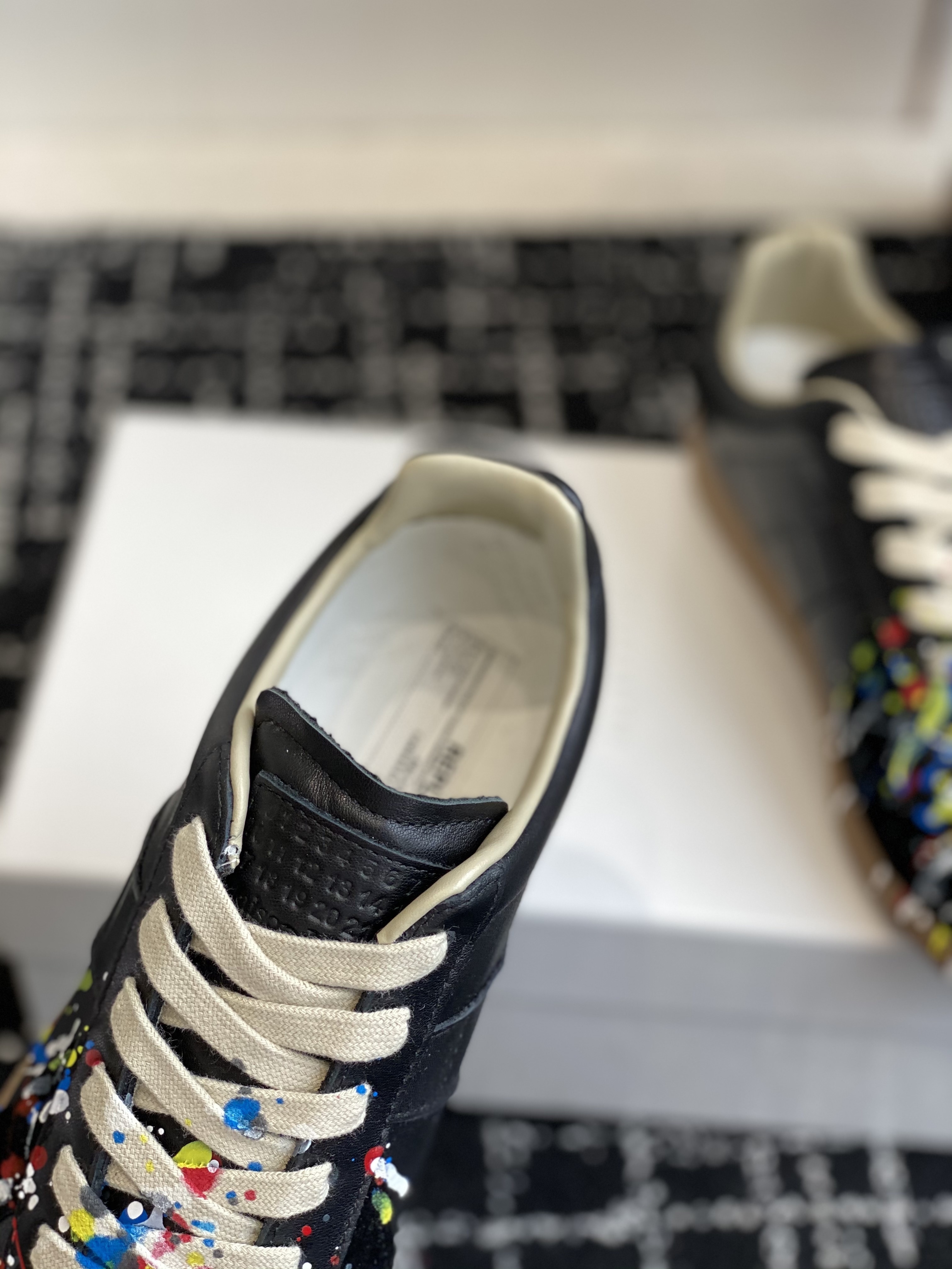 Maison Margiela Paint Replica German Army Trainer (GAT) Black S57WS0240P1892963