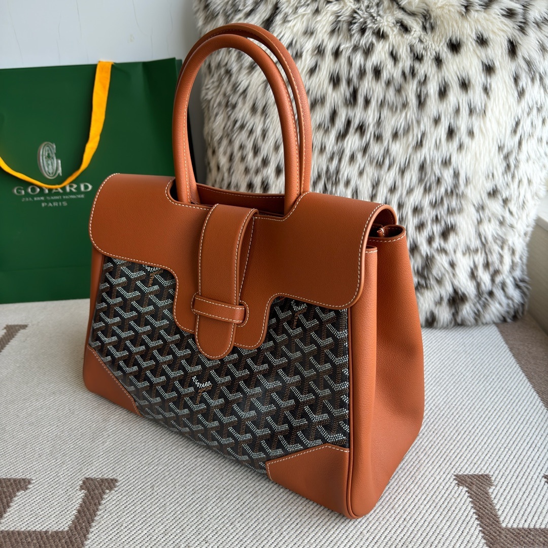 Goyard tote bag brown 34*25*16CM