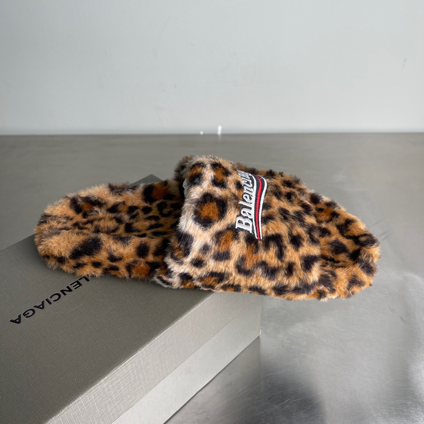 Balenciaga slides Leopard print